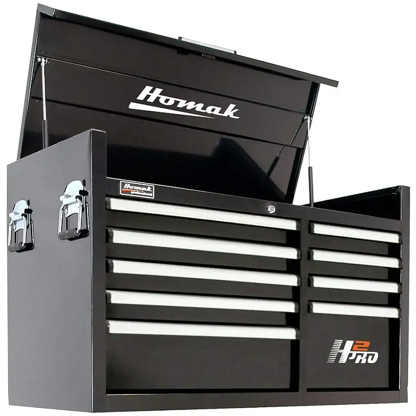 Homak 41 in. H2Pro Series 9-Drawer Top Chest - Black - BK02041091