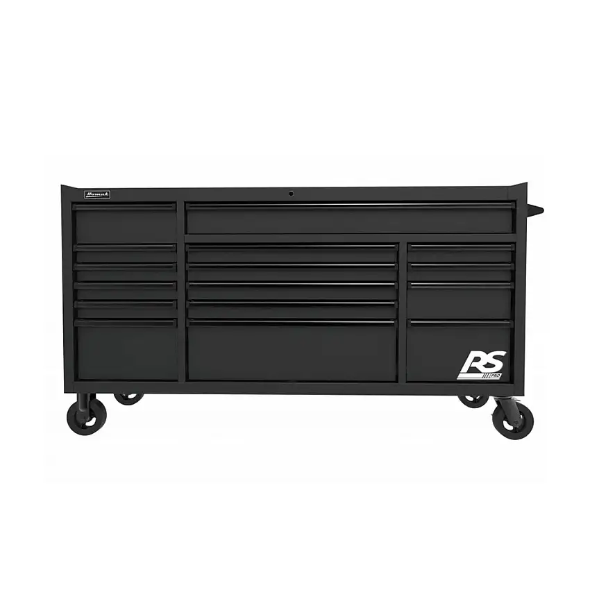 Homak RS PRO 72 in. 16 Drawer Roller Cabinet - Black - BK04072160