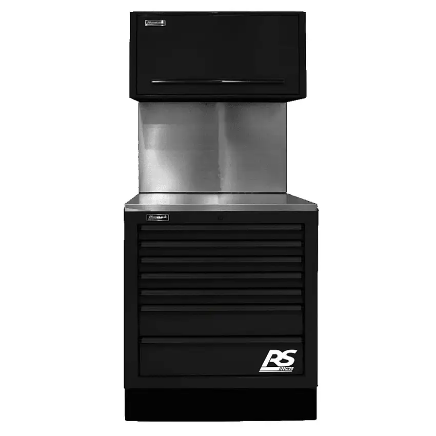 Homak 36 in. CTS Conversion Kit with Solid Backsplash - Black - BKCTS36003