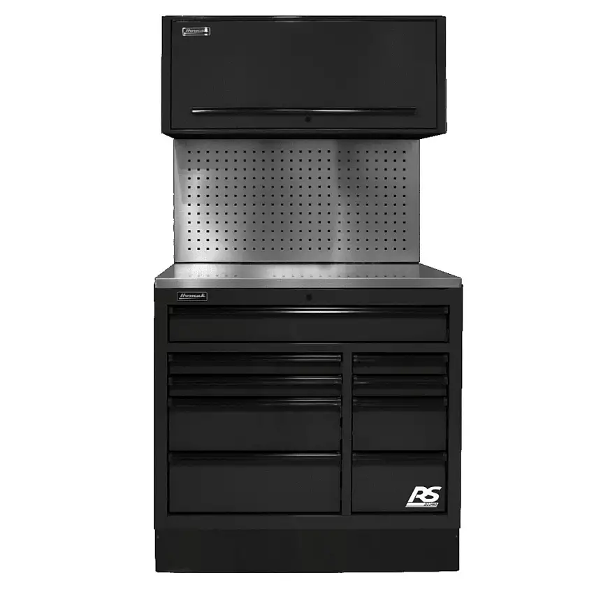 Homak 41 in. CTS Conversion Kit with Tool Board Backsplash - Black - BKCTS41004