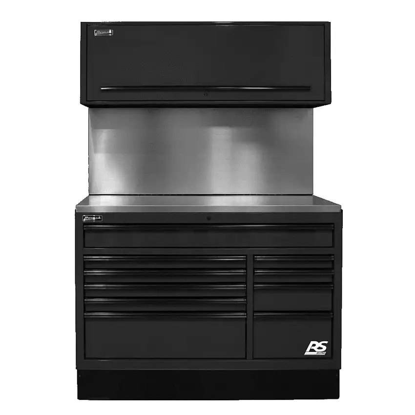 Homak 54 in. CTS Conversion Kit with Solid Backsplash - Black - BKCTS54003