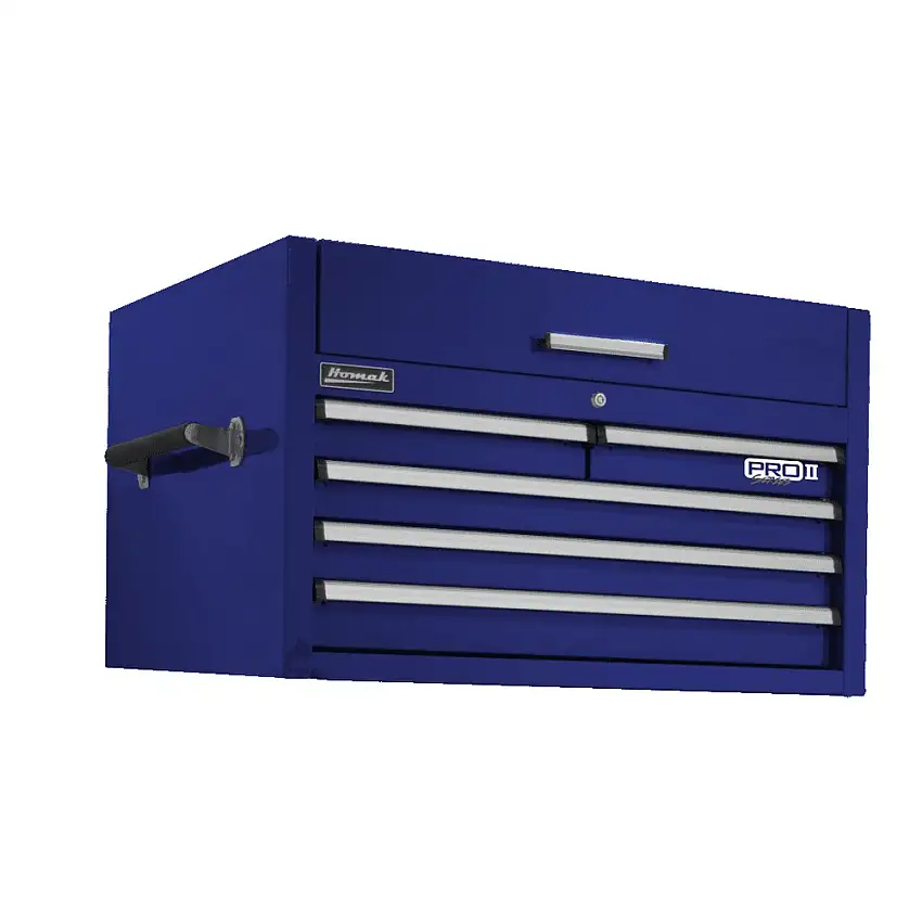 Homak 36 in. Pro 2 5-Drawer Top Chest - Blue - BL02036052