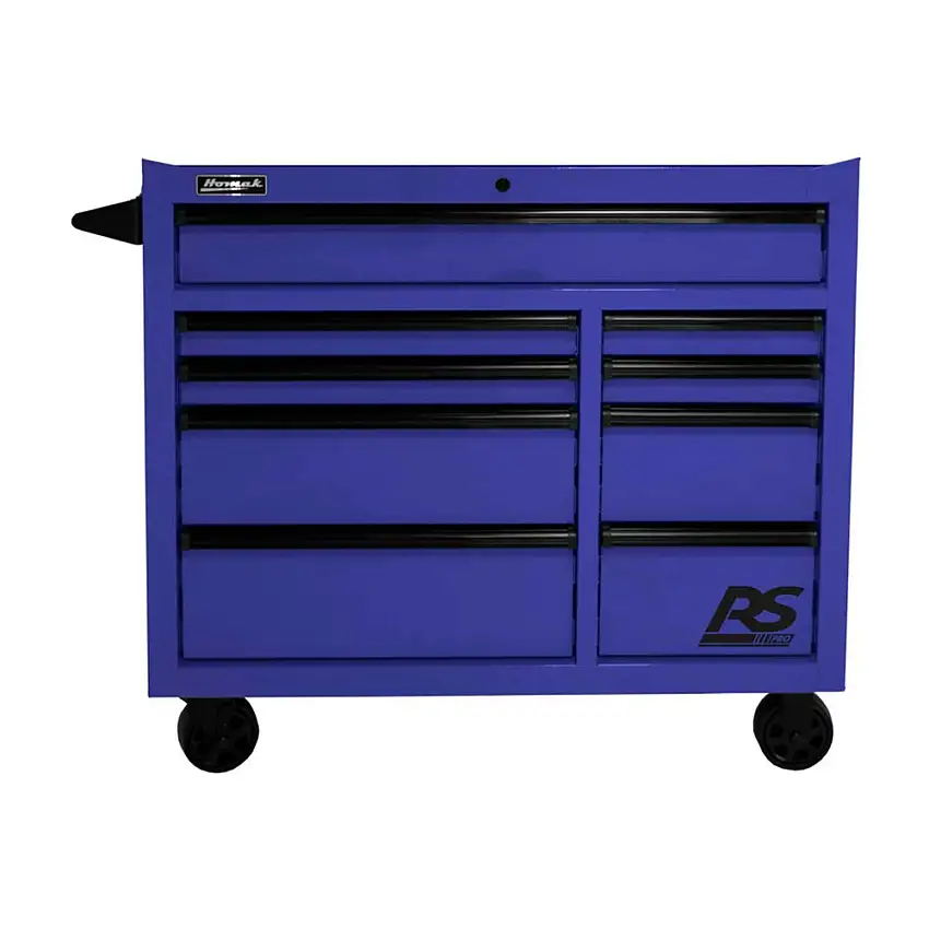 Homak RS PRO 41 in. 9 Drawer Rolling Cabinet - Blue - BL04004193