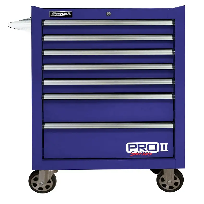 Homak Pro 2 27 in. 7-Drawer Roller Cabinet - Blue - BL04027702