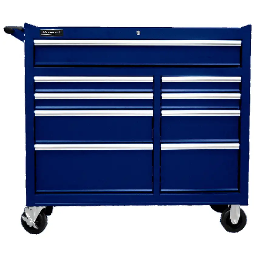 Homak SE 41 in. 9-Drawer Roller Cabinet - Blue - BL04041097