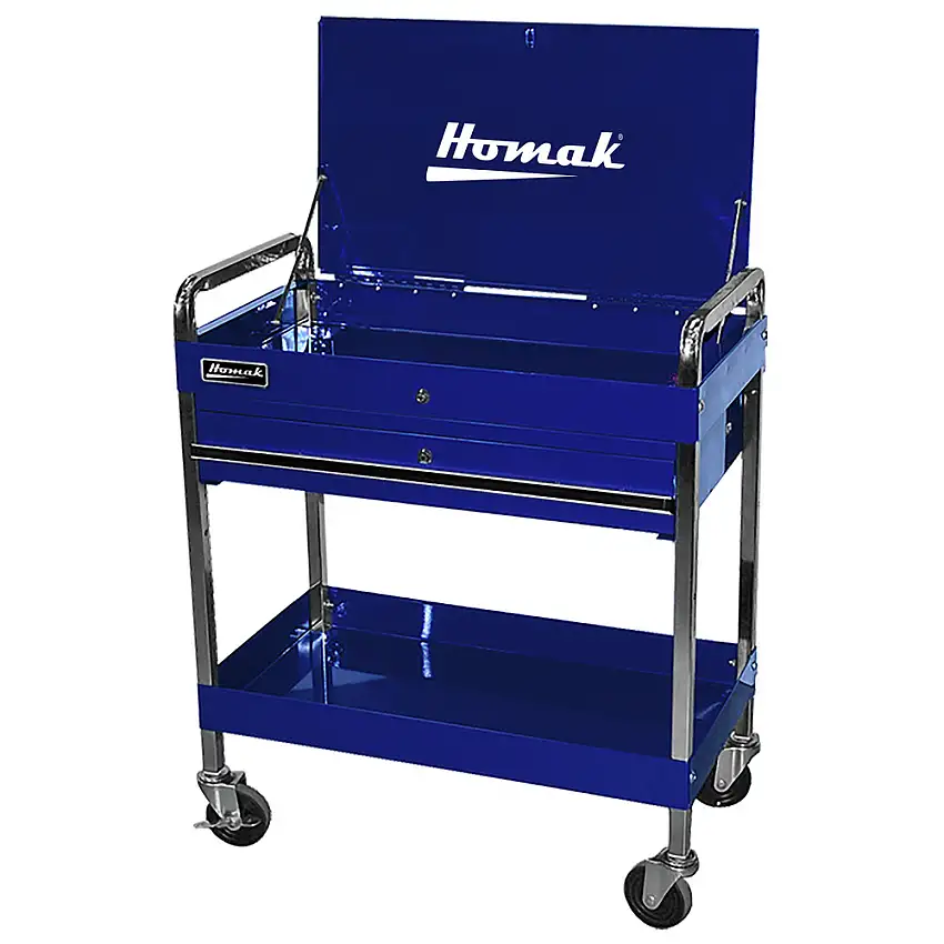 Homak 1-Drawer 32 in. Professional Service Cart - Blue - BL05500190
