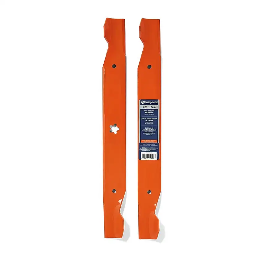 Husqvarna 3-Piece 48 in. High-Lift Bagging Lawn Mower Blade - Orange - 954633774