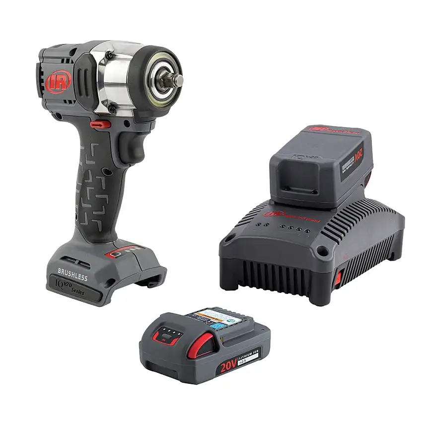 Ingersoll Rand IQV20 20V Lithium-Ion Brushless 3/8 in. Square Drive Cordless Compact Impact Wrench Kit (2.5 Ah/5.6 Ah) - W3131-K22
