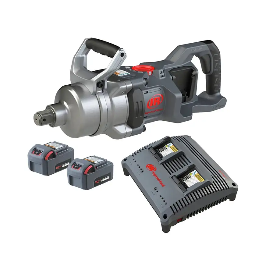 Ingersoll Rand 2x20V 2600 ft-lbs. Nut-Busting Torque 1 in. Square Socket Retainer Ring and Thru-Hole Cordless Impact Wrench Kit With 2 Batteries (5 Ah) - W9491-K2E