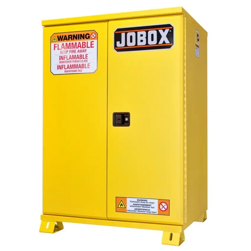 JOBOX 45 Gallon Heavy-Duty Self-Closing Safety Cabinet - Yellow - 1-857990