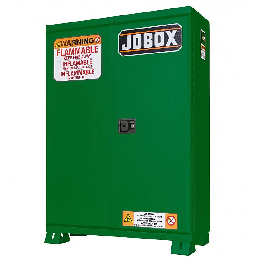 JOBOX 90 Gallon Heavy-Duty Safety Cabinet - Green - 1-859670