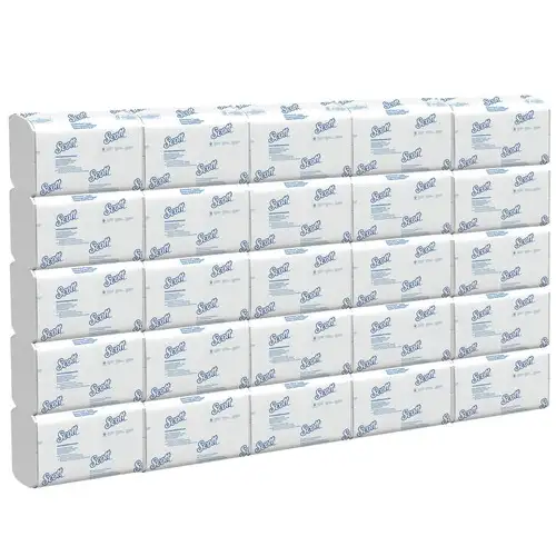 Scott 7.8 in. x 12.4 in. 1-Ply Pro Scottfold Towels - White (25 Packs/Carton)