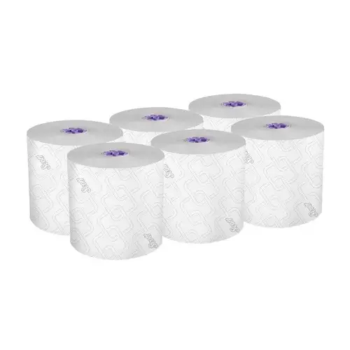 Scott 02001 8 in. x 950 ft. 1-Ply Essential High Capacity Hard Roll Towel - White (6 Rolls/Carton)
