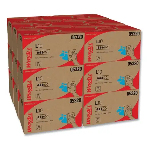 WypAll 1-Ply 9 in. x 10.5 in. L10 Towels with POP-UP Box - White (125/Box, 18 Boxes/Carton)
