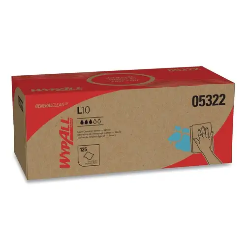 WypAll L10 12 in. x 10.25 in. POP-UP Box Towels - White (125/Box, 18 Boxes/Carton)