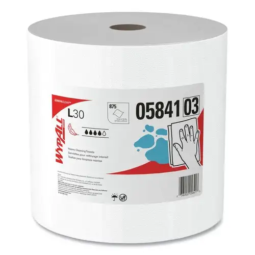 WypAll 875/Roll L30 Wipers Jumbo Roll - White