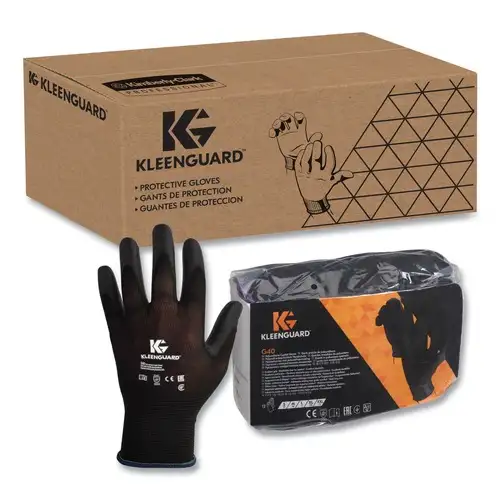 Ansell 15 in. G40 Polyurethane Coated Gloves - Medium, Black (12 Pairs/Pack)