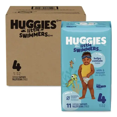 Huggies 24 lbs. to 34 lbs. Little Swimmers - Size 4/Blue (8/Carton)