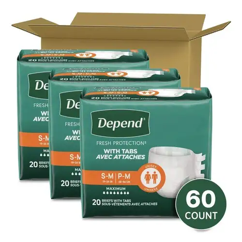 Kimberly-Clark 19 in. to 34 in. Waist Incontinence Protection with Tabs - Small/Medium (3/Carton)