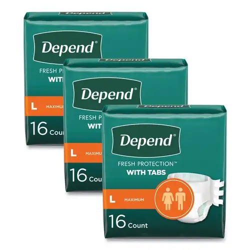 Kimberly-Clark 35 in. to 49 in. Waist Incontinence Protection with Tabs - Large (3/Carton)