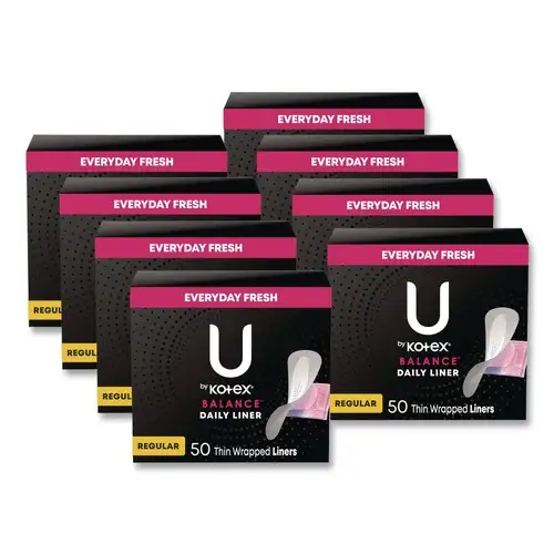 Kimberly-Clark 42489 Light Absorbency Balance Daily Wrapped Panty Liners (8/Carton)