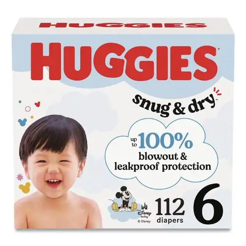 Huggies Size 6 35plus lbs. Sung and Dry Diapers (112/Carton)