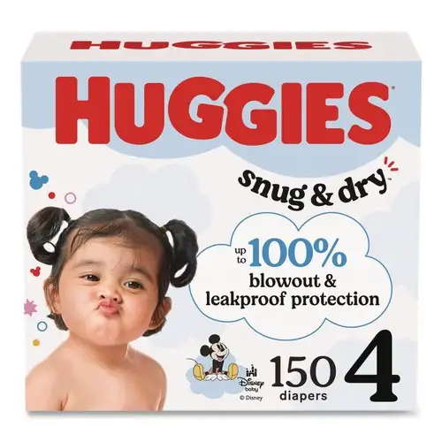 Huggies Snug and Dry 22 lbs. to 37 lbs. Diapers - Size 4 (150/Carton)