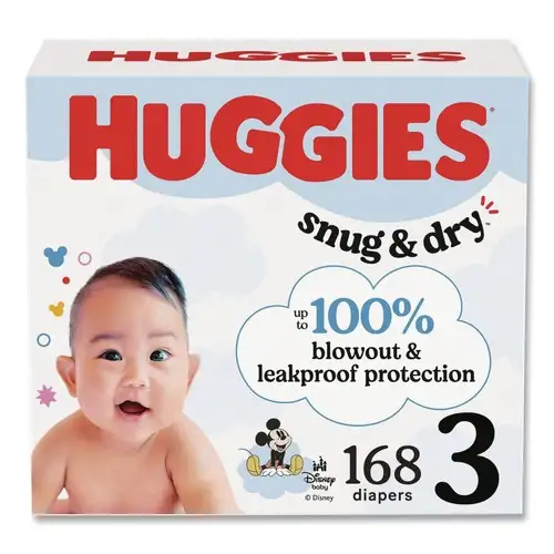Huggies Snug and Dry 16 lbs. to 28 lbs. Diapers - Size 3 (168/Carton)