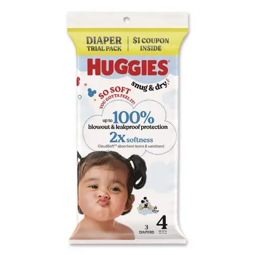 Huggies Size 4 22 lbs. to 37 lbs. Snug and Dry - Disney Design (30/Carton)