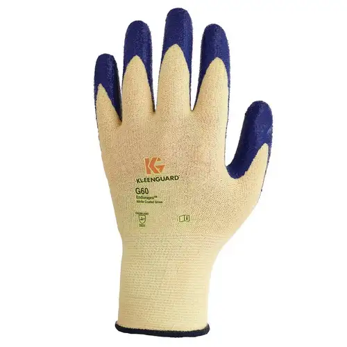 KleenGuard G60 Nitrile-Coated Cut-Resistant Gloves - Large (Size 9)/Blue/Yellow (12/Pack)
