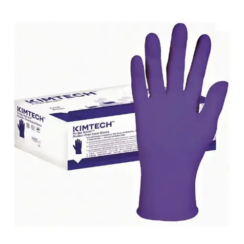 Ansell 6 mil Thick 9.5 in. Long Powder-Free PURPLE NITRILE Exam Gloves - Extra Small, Purple (100/Box)
