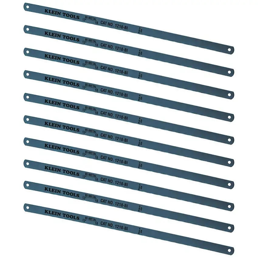 Klein Tools 10-Piece 12 in. 18 TPI Bi-Metal Blade Set - 1218BI-P