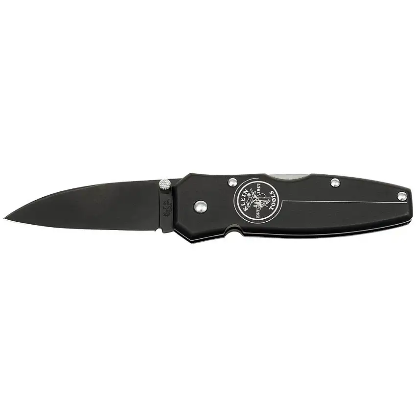 Klein Tools 2-1/4 in. Lightweight Drop-Point Blade Knife - Black - 44000-BLK