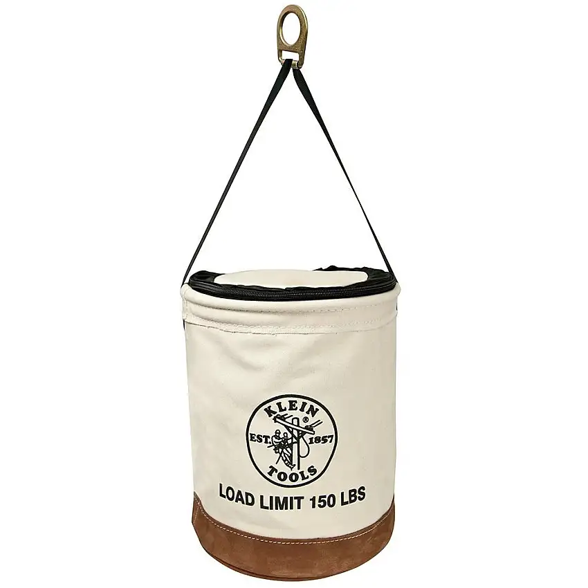 Klein Tools 22 in. Heavy Duty Top Closing Canvas Bucket - 5104CLR22