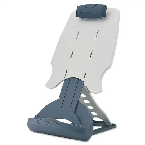 Kensington 50 Sheet Capacity InSight Adjustable Metal Book Copyholder - Midnight Blue/Gray