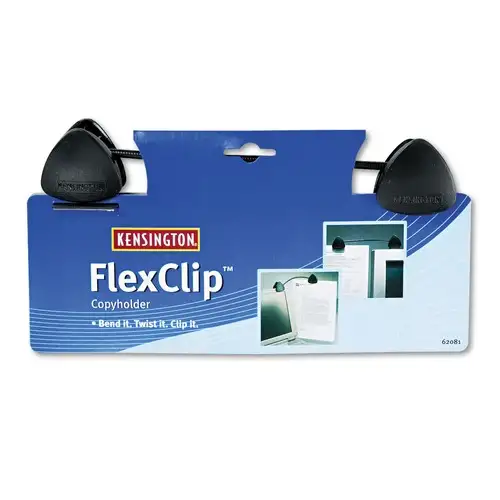 Kensington Plastic Flexclip Gooseneck Copyholder Monitor/laptop Mount - Black