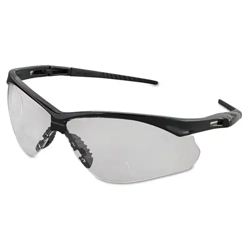 Ansell V60 Nemesis Rx Plus 2.0 Diopter Reader Safety Glasses - Black Frame/Clear Lens