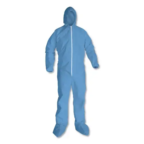 KleenGuard A65 Zipper Front Flame-Resistant Coveralls - Large/Blue (25/Carton)