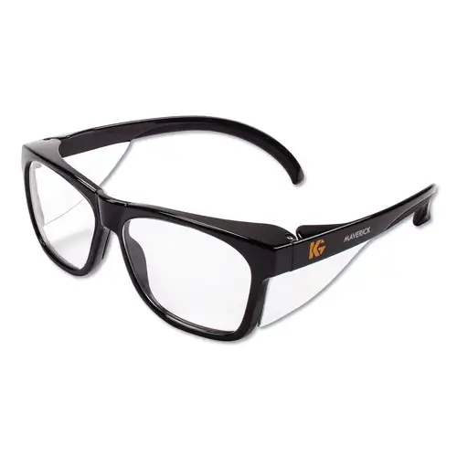 Ansell Maverick Safety Glasses - Clear/Orange, Polycarbonate Frame (1-Box)