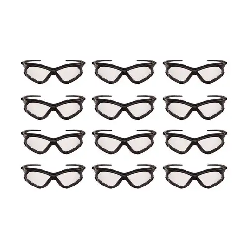 Ansell V30 Nemesi Foam Safety Glasses - Black Nylon Frame/Clear Polycarbonate Lens (12/Carton)