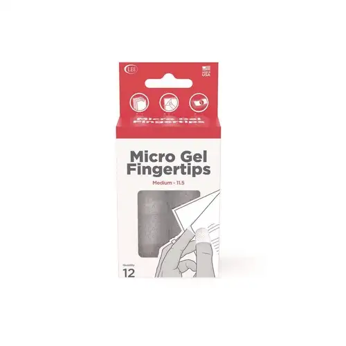 LEE Size 11.5 Micro-Gel Fingertips - Medium Clear (12/Pack)