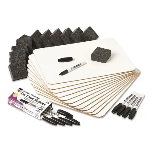 Charles Leonard 12 in. x 9 in. Lapboard Class Pack for 12 Students - White Surface (1-Kit)