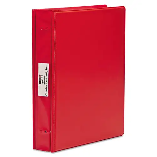 Charles Leonard 11 in. x 8.5 in. 6 in. Capacity 2 Posts VariCap Expandable Binder - Red