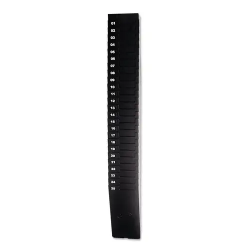 LZB 25 Pocket Holds 9 in. Plastic Expandable Time Card Rack - Black