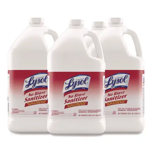 Professional LYSOL Brand 1 Gallon Bottle No Rinse Sanitizer Concentrate (4/Carton)