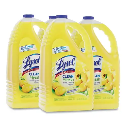 LYSOL Brand 144 oz. Bottle Clean and Fresh Multi-Surface Cleaner - Sparkling Lemon and Sunflower Essence (4/Carton)