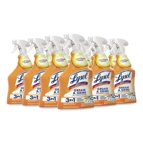 LYSOL Brand 22 oz. Spray Bottle Kitchen Pro Antibacterial Cleaner - Citrus Scent (9/Carton)