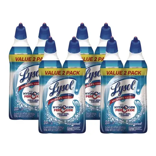 LYSOL Brand 24 oz Toilet Bowl Cleaner with Hydrogen Peroxide - Ocean Fresh (4/Carton)