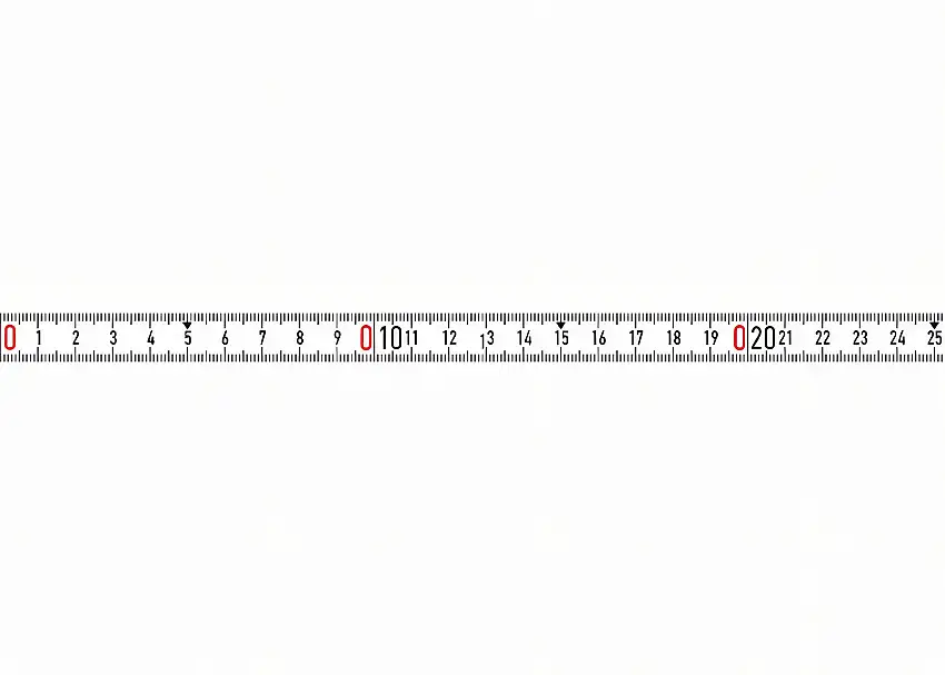 Measuring tape, self-adhesive