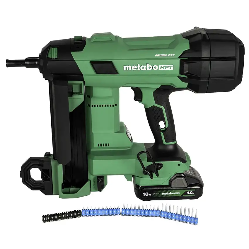 Metabo HPT 18V MultiVolt Brushless Lithium-Ion 1-9/16 in. Cordless Concrete Pin Nailer Kit (4 Ah/8 Ah) - NC1840DAM
